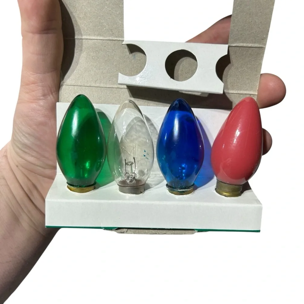 Christmas Bulbs Lot GE Glow Bright Flasher Outdoor Lights Vintage C9